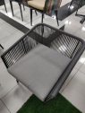 Кресло плетеное с подушками Felicita Diva алюминий, роуп, полиэстер антрацит, темно-серый, серый Фото 3