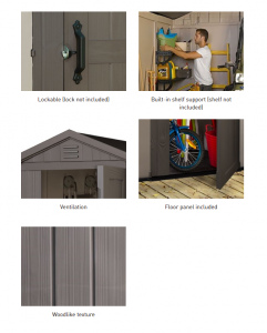 Сарай Factor 4х6 Keter полипропилен серый Фото 4