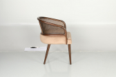 Кресло деревянное с обивкой Caris Belt граб, соломка, ткань Фото 14