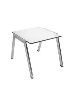 Столик металлический приставной PAPATYA Zen Side Table сталь, компакт-ламинат HPL белый Фото 4