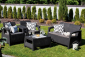 Комплект пластиковой мебели Afina Yalta 2set  AFM-1020A Brown пластик с имитацией плетения коричневый Фото 3