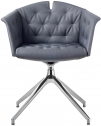 Кресло офисное для посетителей Kastel Kuad алюминий, ткань серый Фото 1