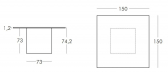 Стол пластиковый светящийся SLIDE Square Lighting полиэтилен белый Фото 2