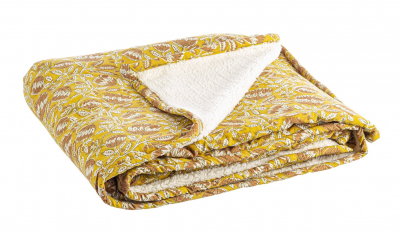 Одеяло Garden Relax Chambery хлопок, шерпа-полиэстер охра Фото 1