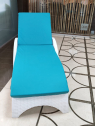 Матрас для шезлонга с креплением капюшон MedMat поролон, кожа ПВХ бирюзовый Фото 9