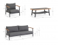 Комплект металлической лаунж мебели Garden Relax Leonida алюминий, тик, олефин антрацит Фото 2