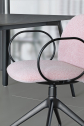 Кресло офисное с обивкой Scab Design Mentha Pop алюминий, технополимер, ткань черный, розовый Фото 5