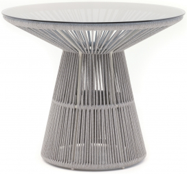 Стол обеденный плетеный со стеклом-thumbs-Фото1