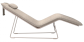 Шезлонг плетеный с матрасом SNOC Veu Bisque алюминий, искусственный ротанг, олефин бежевый Фото 1