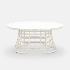 Комплект плетеной мебели ReeHouse Lotus алюминий, искусственный ротанг, олефин, стекло доминикана, бежевый, белый сатин Фото 15