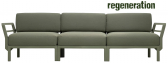 Диван пластиковый с подушками Nardi Maximo 3 стеклопластик, Sunbrella кактус, тимьян Фото 1