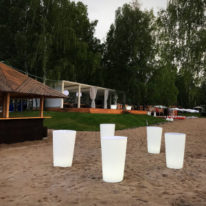 Стол пластиковый светящийся LED Cone полиэтилен белый Фото 3