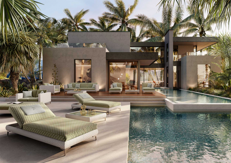 Кресло плетеное с подушками Miami