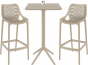 Комплект пластиковой барной мебели Sky Folding Bar 60 Air