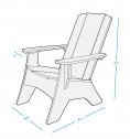 Кресло пластиковое Ledge Lounger Mainstay полиэтилен Фото 2