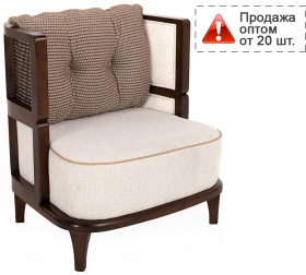 Кресло лаунж деревянное с подушкой-thumbs-Фото1