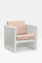 Кресло пластиковое c подушками PEDRALI Sunset полиэтилен, ткань белый, розовый Фото 4