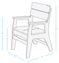 Кресло пластиковое Ledge Lounger Mainstay полиэтилен Фото 2