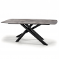 Стол ламинированный обеденный Grattoni Milo сталь, компакт-ламинат HPL черный, серый Фото 6