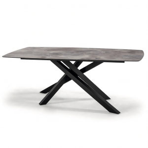 Стол ламинированный обеденный Grattoni Milo сталь, компакт-ламинат HPL черный, серый Фото 6