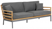 Диван с подушками BraFab Zalongo алюминий, тик антрацит, натуральный Фото 1