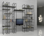 Стеллаж книжный Orsenigo Infinity сталь, МДФ Фото 10