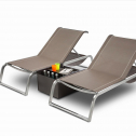 Лежак металлический CORO L3 алюминий, сталь, ткань Фото 3