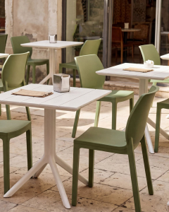 Стол пластиковый Siesta Contract Paris Table 80 сталь, пластик белый Фото 8