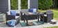 Стол пластиковый Keter Lyon rattan table пластик с имитацией плетения графит Фото 4