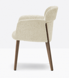 Кресло мягкое PEDRALI Opale орех, сталь, ткань орех Фото 16