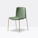 Стул с мягкой обивкой PEDRALI Tweet сталь, ткань золотистый, светло-зеленый Фото 4