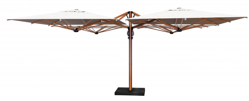 Зонт профессиональный четырехкупольный 6х6 м Galaxia Quattro Timber
