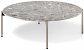 Столик кофейный PEDRALI Blume алюминий, сталь, искусственный камень серебристый, серый мрамор Фото 1