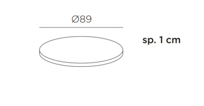 Столешница круглая Nardi Piano Laminato ø90 компакт-ламинат HPL агава Фото 2