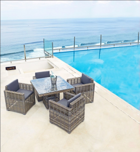 Комплект плетеной мебели Skyline Design Castries алюминий, искусственный ротанг, sunbrella серый, бежевый Фото 8
