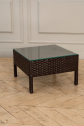 Столик плетеный журнальный ReeHouse Spring оцинкованная сталь, искусственный ротанг, закаленное стекло Фото 9