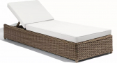 Лежак плетеный с подушками MANUTTI San Diego искусственный ротанг, ткань Фото 1