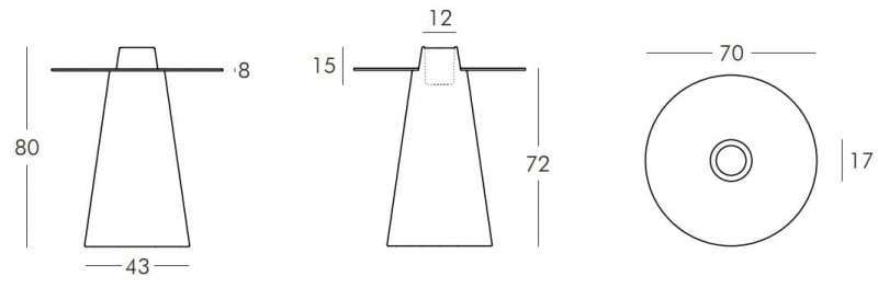 Стол пластиковый светящийся Peak Lighting