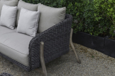 Комплект плетеной мебели Tagliamento Jura акация, алюминий, искусственный ротанг, полиэстер серый, натуральный Фото 17
