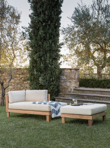 Модуль деревянный с подушкой Giardino Di Legno Saint Tropez тик, акрил Фото 4