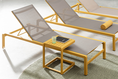 Столик металлический приставной Garden Relax Konnor алюминий горчичный Фото 8