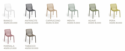 Комплект пластиковых стульев Nardi Doga Bistrot Set 6 стеклопластик белый Фото 3