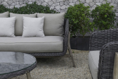 Комплект плетеной мебели Tagliamento Jura акация, алюминий, искусственный ротанг, полиэстер серый, натуральный Фото 18