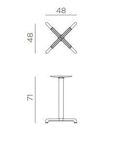 Подстолье металлическое Nardi Calice Alu Special алюминий антрацит Фото 2
