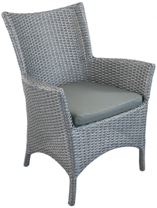 Комплект плетеной мебели ReeHouse Kipr алюминий, искусственный ротанг, оксфорд, стекло серебро, темно-серый Фото 4