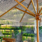 Зонт профессиональный Ø2.5 м Scolaro Palladio Boho дерево ироко, полиэфирный шнур натуральный, слоновая кость Фото 20