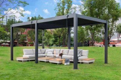 Пергола металлическая 3х6 м Tagliamento Astrol Pergola алюминий темно-серый Фото 7