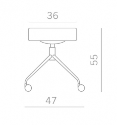 Табурет с обивкой на колесах-thumbs-Фото3