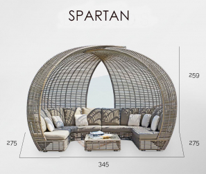 Лаунж-диван плетеный Spartan