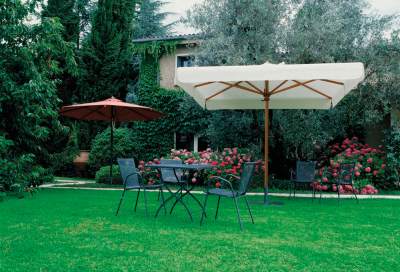 Зонт профессиональный 3х3 м Scolaro Palladio Standard дерево ироко, акрил натуральный, слоновая кость Фото 14